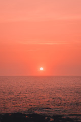 sunset over the sea