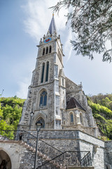 Obraz premium Neo-gothic chuech of St. Florin Cathedral in Vaduz