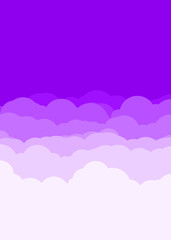 Abstract Color Clouds Sky Generative Art background illustration