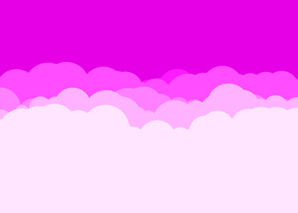 Abstract Color Clouds Sky Generative Art background illustration