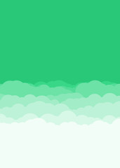 Abstract Color Clouds Sky Generative Art background illustration