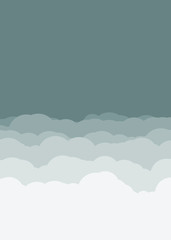 Abstract Color Clouds Sky Generative Art background illustration