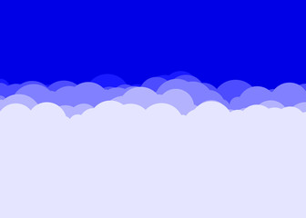 Abstract Color Clouds Sky Generative Art background illustration