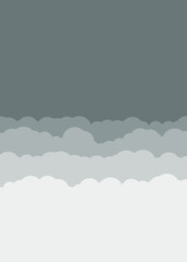 Abstract Color Clouds Sky Generative Art background illustration