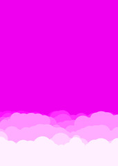 Abstract Color Clouds Sky Generative Art background illustration