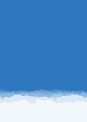 Abstract Color Clouds Sky Generative Art background illustration