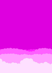 Abstract Color Clouds Sky Generative Art background illustration