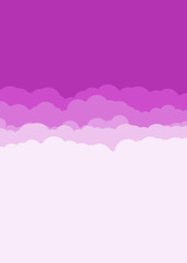 Abstract Color Clouds Sky Generative Art background illustration