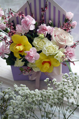 delicate exquisite bouquet of flowers