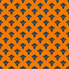Elegant fleur de lis seamless pattern print dress background. Fabric designs. © infinetsoft