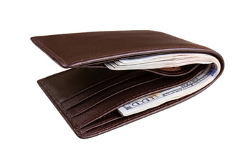 open wallet with money inside