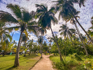 Fototapeta na wymiar Tintinpan and isla Mucura in San Bernardo Islands, on Colombia's Caribbean Coast