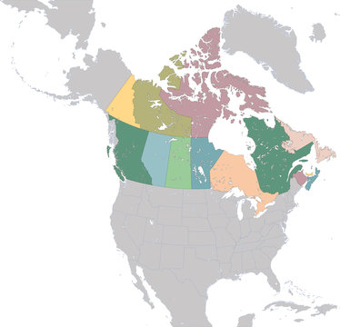 recommend clip art: Illustration map of Provinces and territories of Canada
