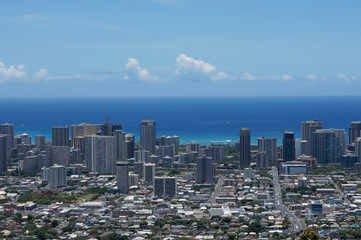 Fototapeta na wymiar Aerial of Honolulu
