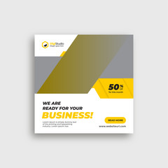 Corporate web banner or flyer social media post template