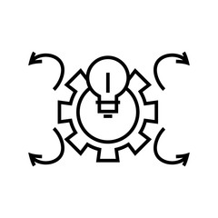 Solution line icon, concept sign, outline vector illustration, linear symbol.