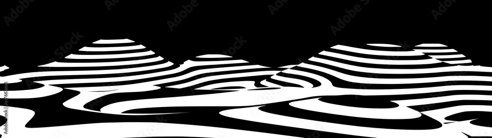 Aufkleber hallucination. optical illusion. twisted illustration. abstract futuristic background of stripes. dy