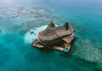 Casa en el Agua, house on water in San Bernardo Islands, on Colombia's Caribbean Coast