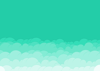 Abstract Color Clouds Sky Generative Art background illustration