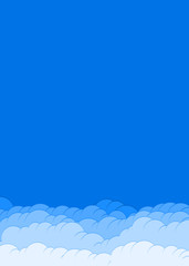 Abstract Color Clouds Sky Generative Art background illustration