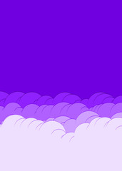 Abstract Color Clouds Sky Generative Art background illustration