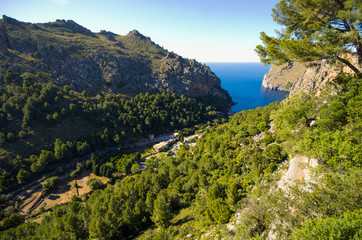 Fototapeta na wymiar Valley of Sa Calobra, Mallorca, Spain