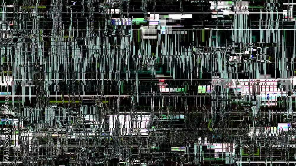 Poster digital scratch noise defects and artifacts glitches screen flickering