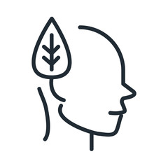 alzheimers disease neurological brain healthcare and medicine line style icon