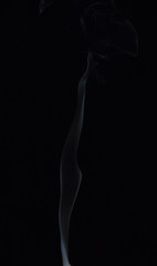 Obraz premium Abstract white smoke texture on black background