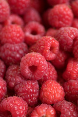 Close-up of a set of raspberries