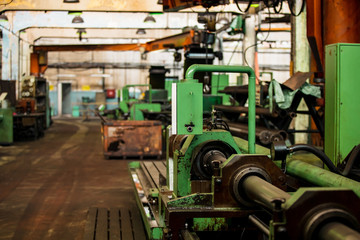 Fototapeta premium Industry factory iron works steel and machine