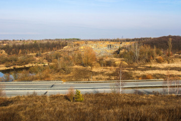 autumn landscape with river