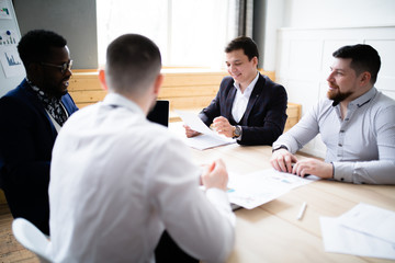 African businessman presents new project to increase sales