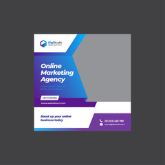 Corporate web banner or flyer social media post template