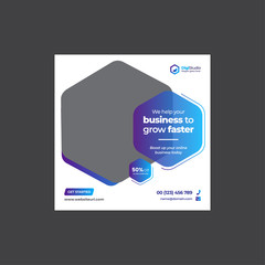 Corporate web banner or flyer social media post template