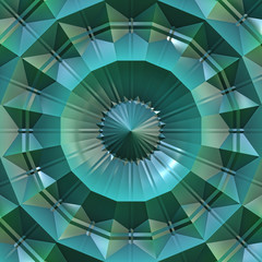 3d effect - abstract green polygonal graphic