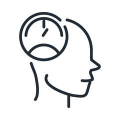 alzheimers disease neurological brain slowly activities line style icon