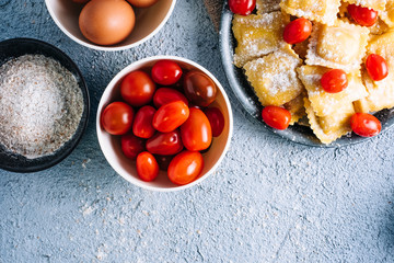 Delicious homemade stuffed ravioli with natural ingredients.