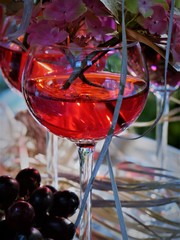 Glas roter Wein