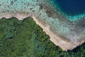 Aerial view of Ditaytayan island in Coron, Palawan, Philippines