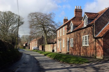 Looking west along Main Street, Tibthorpe, East Riding of Yorkshire.