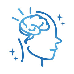 alzheimers disease neurological brain loss gradient line icon