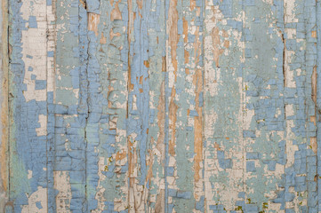 Old painted wood with cracked paint