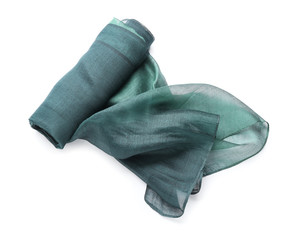 Beautiful scarf on white background