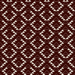 Ethnic, tribal seamless pattern. Native americans embroidery textile style surface print. Boho chic ornament