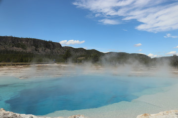 blue azure hot spring