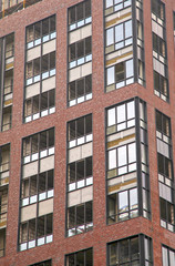 Construction, building, apartment and office center.