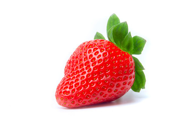 Sweet strawberry on white background.