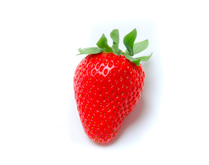 Sweet strawberry on white background.