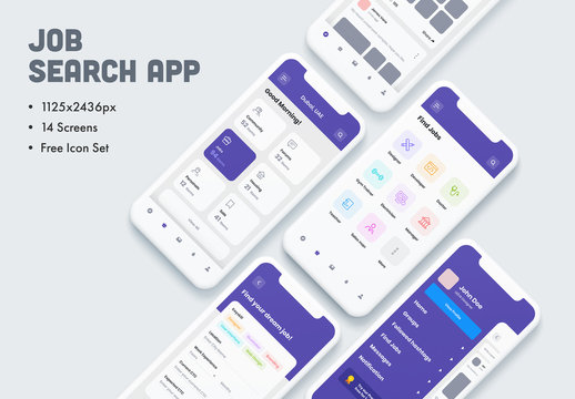 Job Search App UI Layout